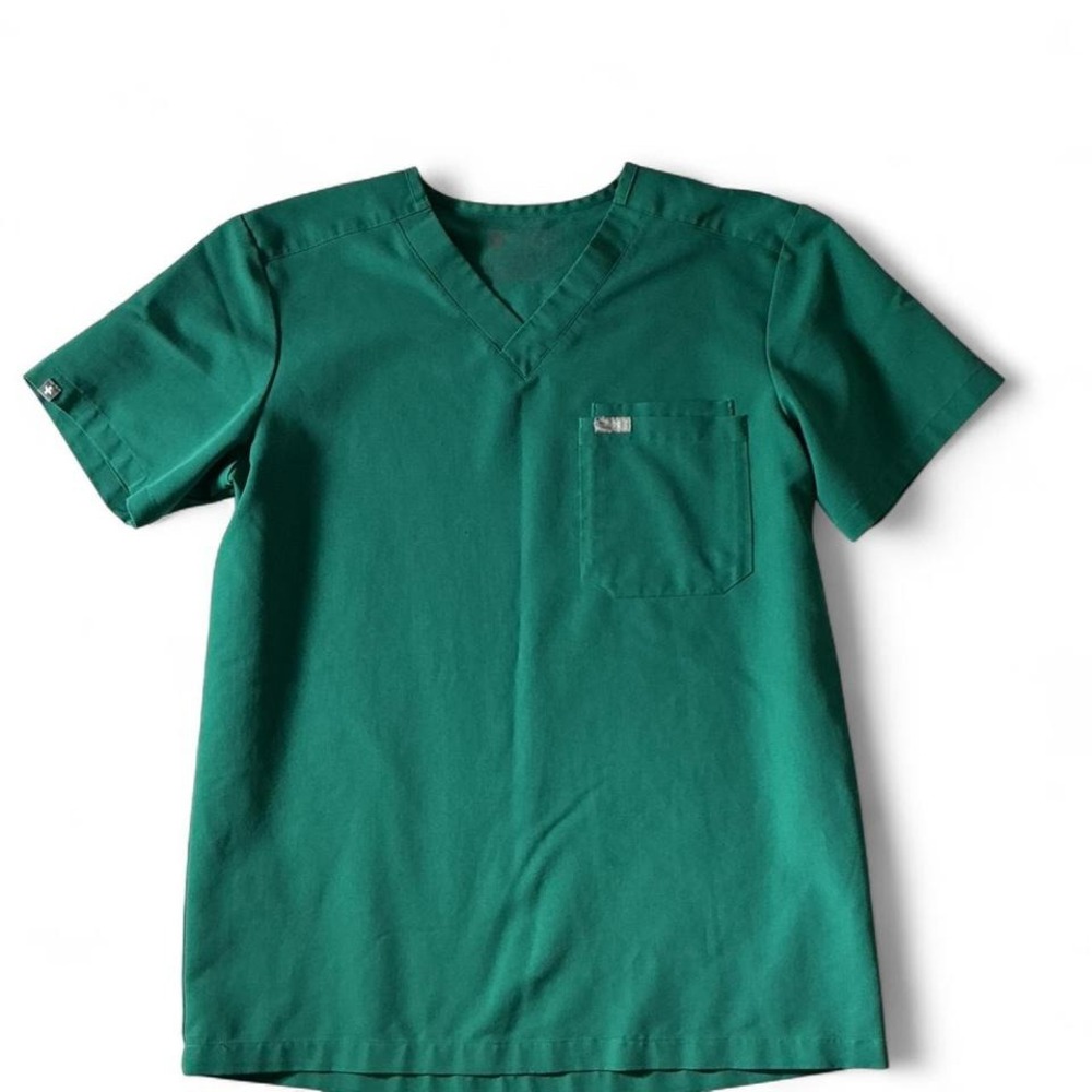 FIGS Leon Three-Pocket Scrub Top Technical Collection Scrub Men‎ Green Small